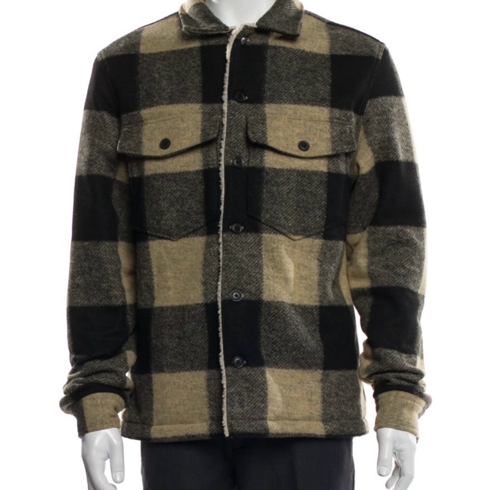 AllSaints Drexel Plaid Sherpa Jacket